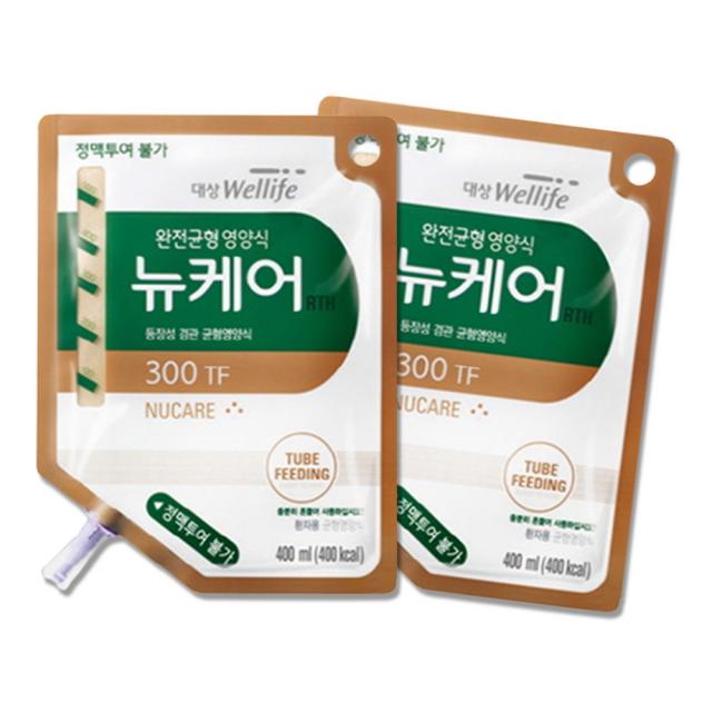 대상웰라이프 뉴케어 300TF RTH 400ml X 20개 등장성 경관영양식 콧줄식사 저잔사식 환자식