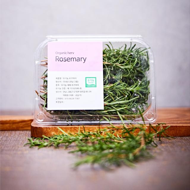 [여화원]국내산 유기농 로즈마리 데코용 카페용 허브 생잎 50g, 1개, 50g