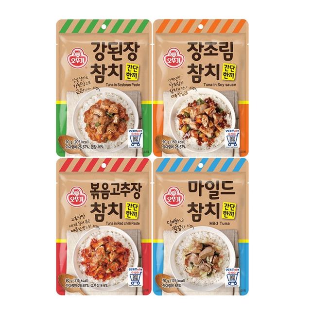 (오뚜기)간단한끼 파우치 참치 4종 골라담기 덮밥소스, (간단한끼) 강된장참치 90g