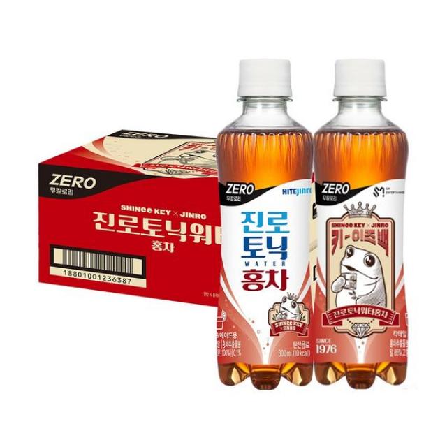 하이트진로 토닉워터 홍차 300ml 제로 키 이즈백 칵테일, 300ml, 24개