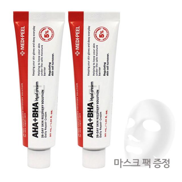 1+1(+팩1매 증정) 메디필 아하바하 28데이즈 히알크림 30ml - 피부 결점 잡티 피부결개선 미백 주름, 1개