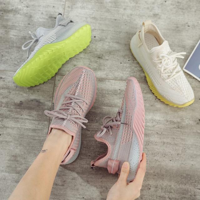 위파인더 봄여름 한국판 부직화 올드미스 ins 하늘별 야자화 젤리 운동화 폭발