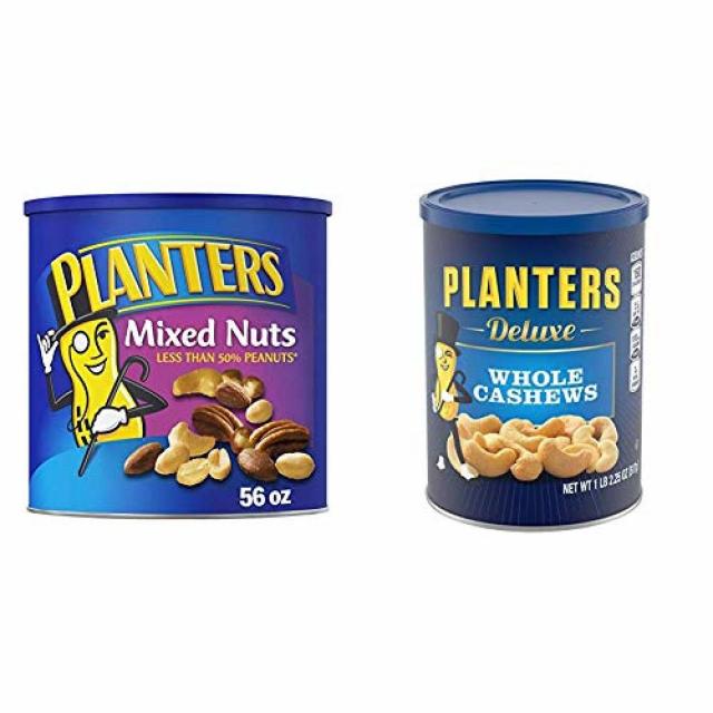 PLANTERS 씨 솔트 믹스 너츠, 1.58kg, 재밀봉 가능한 통, 로스팅 너츠- 50% 미만의 땅콩, 아몬드, 캐슈넛, 피칸, 헤이즐넛, 단백질, 섬유질 및 건강한 지방 공급