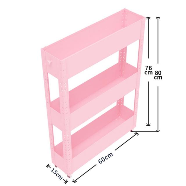 주방 3단 장영란 양념통 트레이 이동식 틈새트롤리 휠 수납장 선반 4컬러 욕실용품 웨건 베이비 파우더