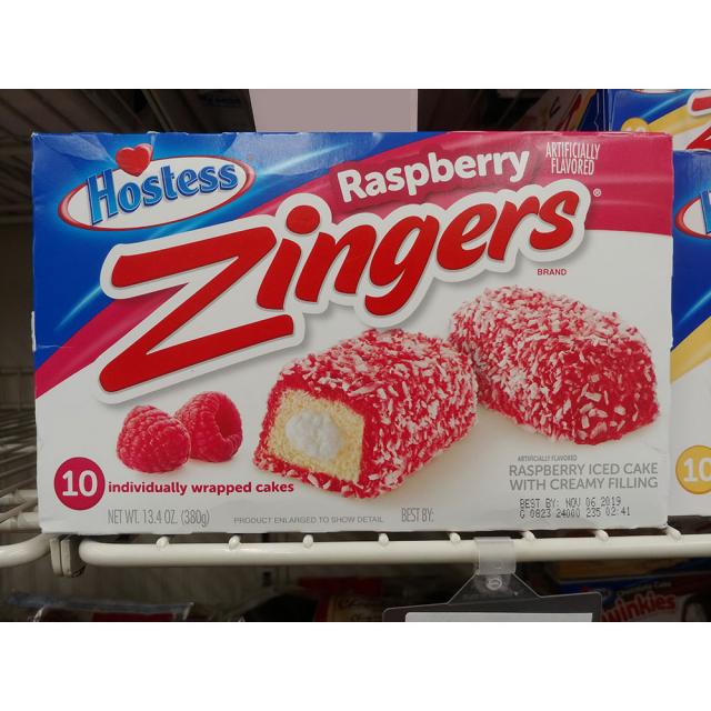 Hostess Zingers Raspberry Iced Cake with Creamy Filling 10ct 13.4oz(380g)