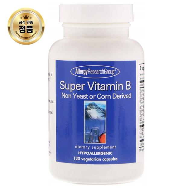 Allergy Research Group Super Vitamin B Complex 슈퍼 비타민 콤플렉스 120 채식캡슐 X 2세트, 1개입, 1개