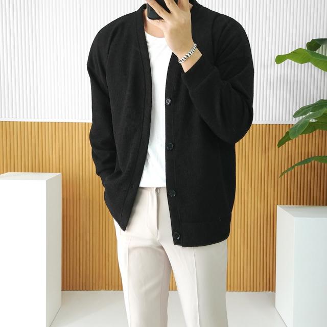 로니제이 남자 드랍 루즈핏 무지 사계절 데일리 가디건