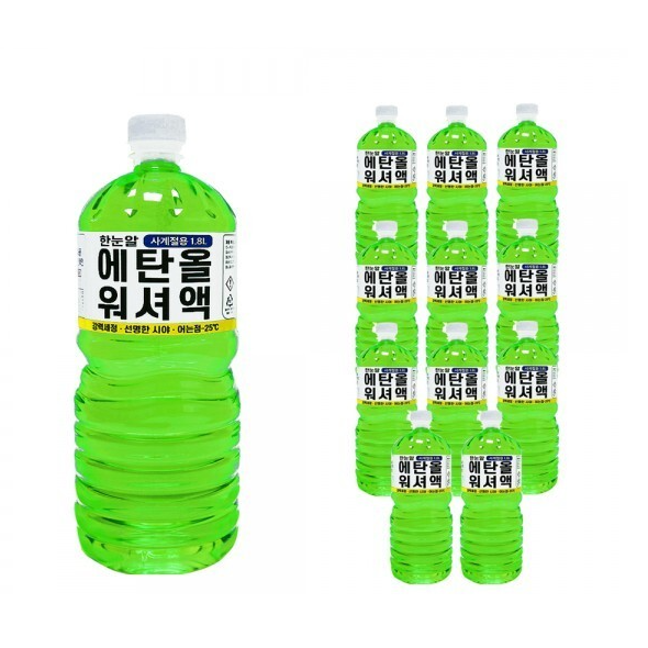 한눈알 에탄올 워셔액 사계절 12p, 1개, 1.8L