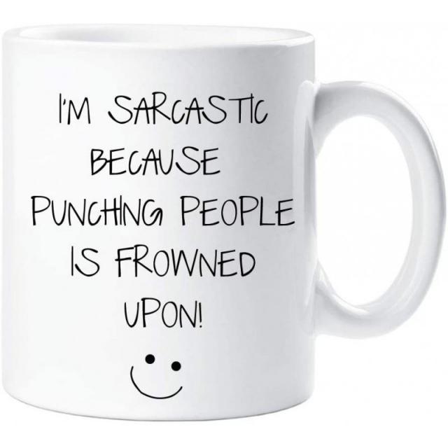 스페인 나는 사람들이 컵 사크라stic 풍자 친구 선물 머그잔 생일에 눈살을 찌푸리기 때문에 비꼬는 해요, 단일옵션