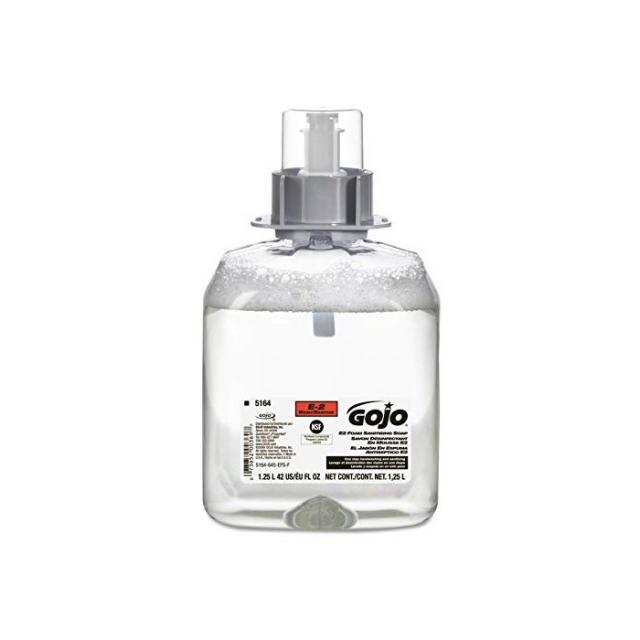 GOJO FMX-12 E2 Foam Sanitizing Soap Fragrance Free 1250 mL Soap Refill for Push-Style Dispenser (Case of 3) - 5164-03, One Size, E2 Foam Hand Wash