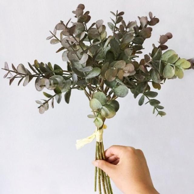 캔들바다 데코조화 - 유칼립투스 엔틱 조화 ( 1다발 ) 디퓨저볼
