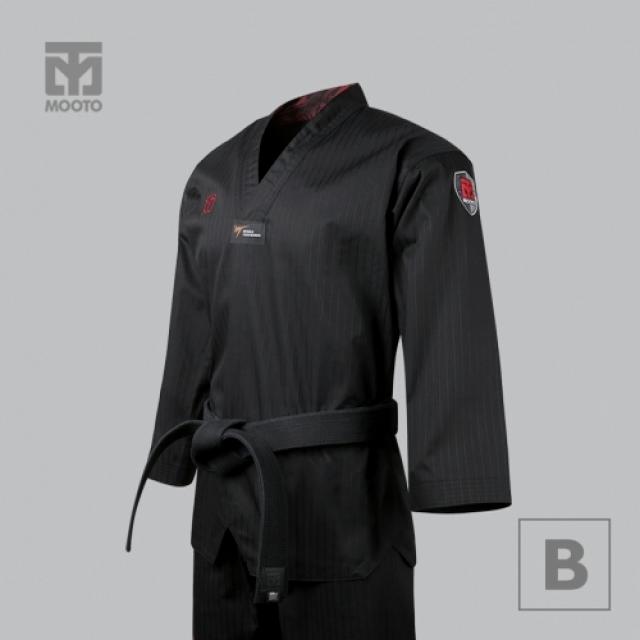 [무토] 베이직 4.5 컬러도복 블랙_검정깃(겨루기 단체복), 블랙 검정깃