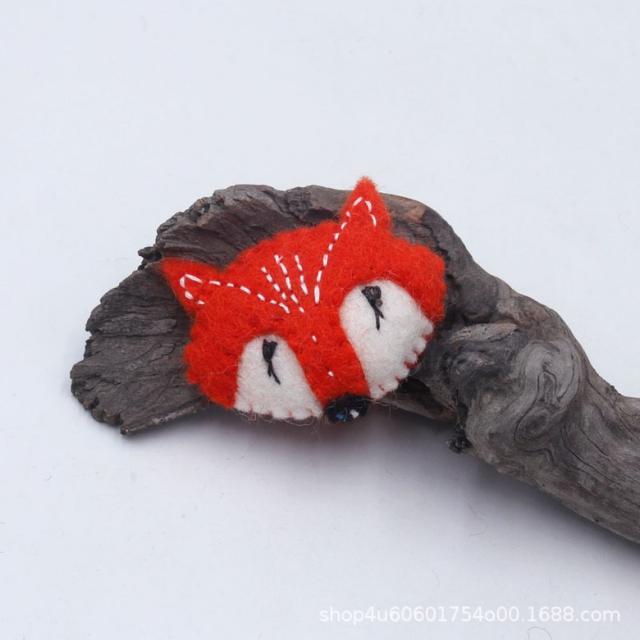 아름다운 동물 브로치 퀄리티 호랑고양이 여우 곤충 입체 코사지 페르사주 애니메이션 큐트 x3개