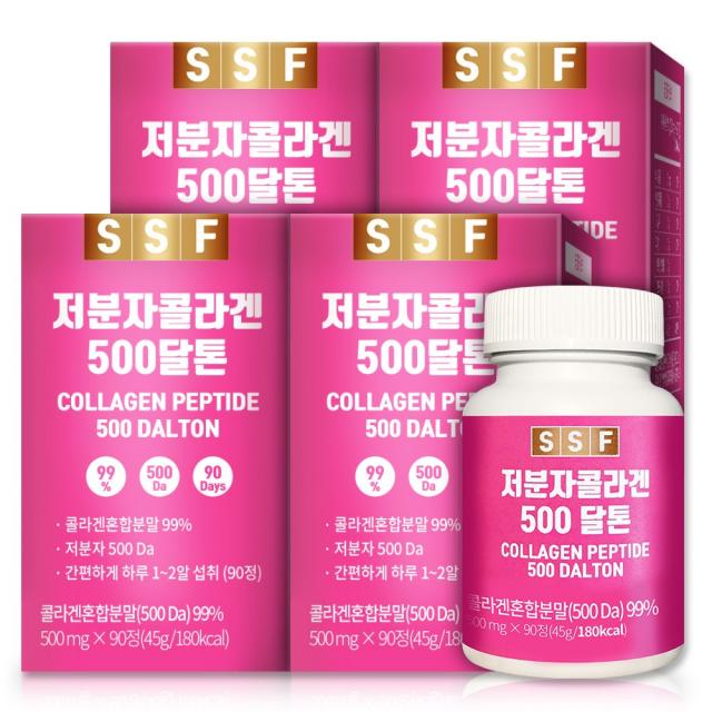 순수식품 500달톤 저분자 피쉬 콜라겐 어류 먹는 펩타이드 타블렛 360정 12개월분 90정 4개