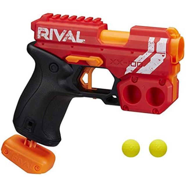 스펀지 장난감총 NERF Rival Knockout XX-100 Blaster -- Round Storage 90 FPS Velocity Breech Load -- Includes 2 Official Rival Rounds -- Team Red, 본문참고