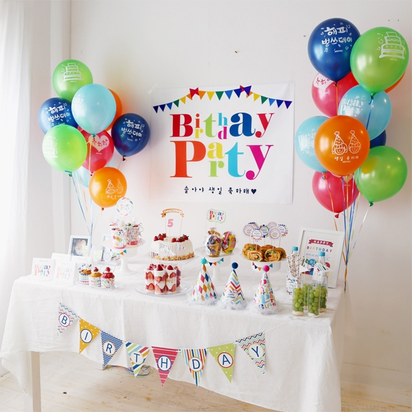 [딜] 특별한 날~홈파티용품 모음! 생일현수막&백일상&홈파티, 02]포토현수막(가로형) A636.폭죽핑크_포토