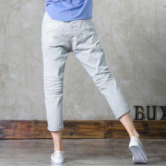 벅시루 노바디진 방패포켓 뒷사선 그레이 스판배기 082 40대미시옷