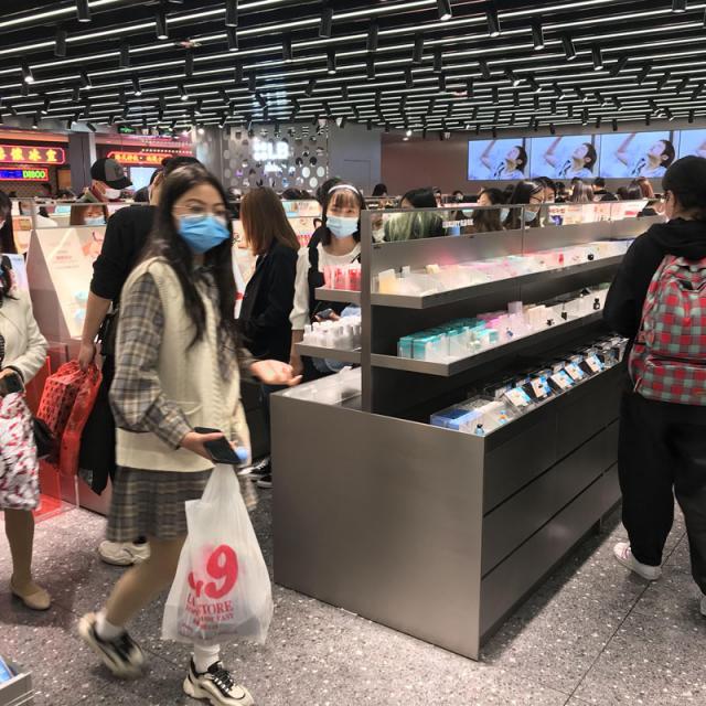 향수수납장 향수수납장 색조 교사 큰 카드 샘플 유수대 짐받이 전시대 진열장 진열대 뒤쪽 캐비닛 향수, T19-wow스킨케어 양면 1055x800x