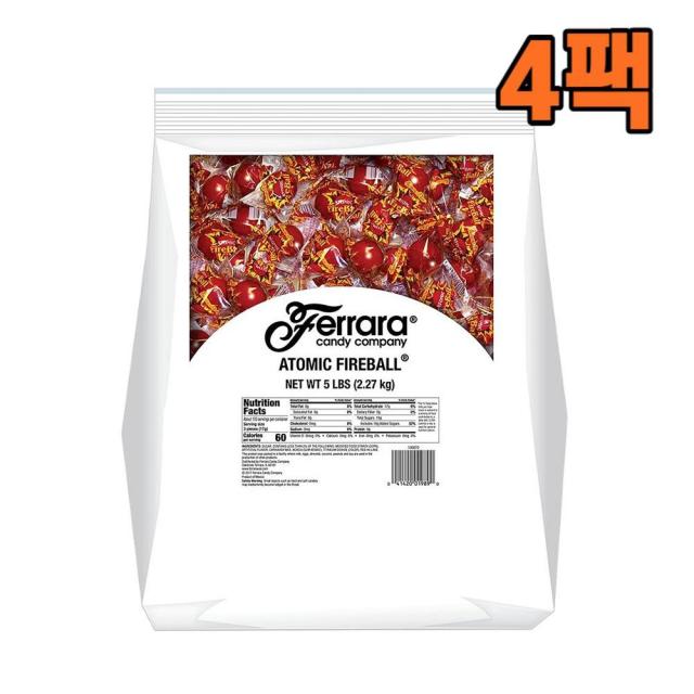 Ferrara 페라라 아토믹 파이어볼 캔디 5LB(2.27kg), 4팩