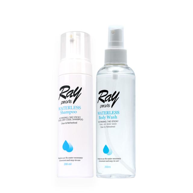 레이펄스 물없이감는샴푸+물없이씻는바디워시 200ml 세트 워터리스샴푸 바디워시 1세트