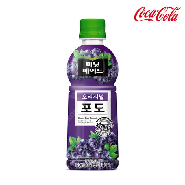 코카콜라 미닛메이드 포도 350ml X 24PET(1박스) 주스 과일 음료수, 단일상품