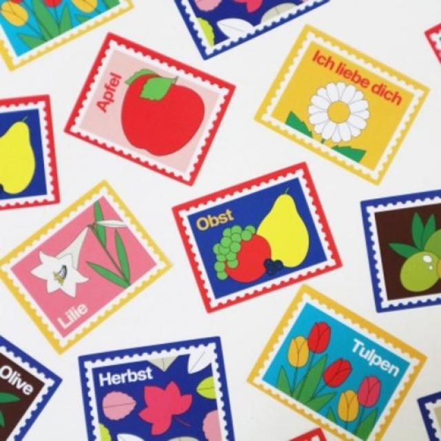 [텐바이텐] Full sheet Stamp sticker - Fruit / Flower / Plant (우표스티커), 옵션선택, Fruit (과일)