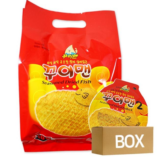 경진식품 꾸이맨 23g(3P)X10개 12개입 BOX 식품 > 스낵/간식 원물간식 기타원물간식, 1, 23g