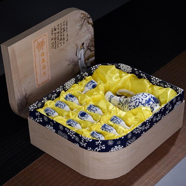 고량주잔 인생술잔 자기 세라믹 백자 예쁜 주기세트, 세트010개