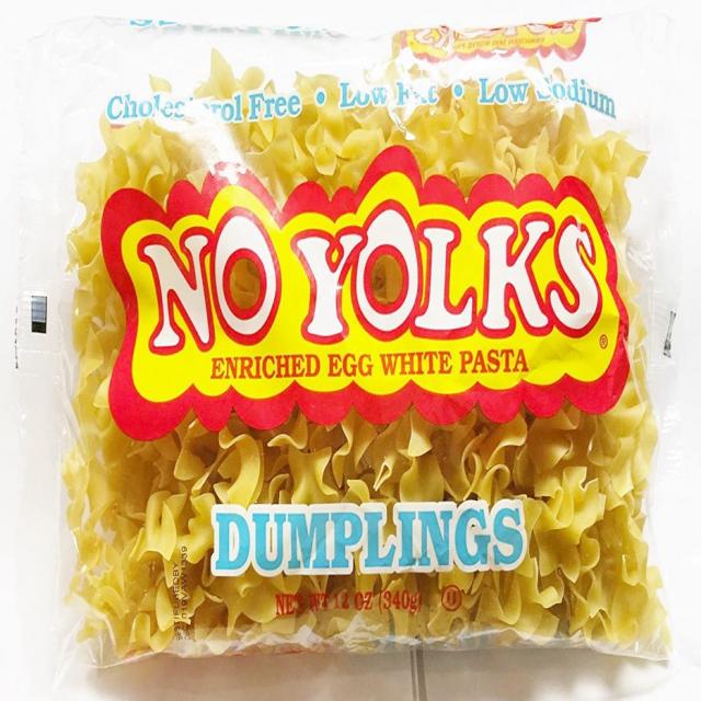 No Yolks Enriched Egg White Pasta - Dumplings 12 oz. (Pack of 4) 노른자 강화 달걀 흰자 파스타-만두 340.2g. (4 개입), 1