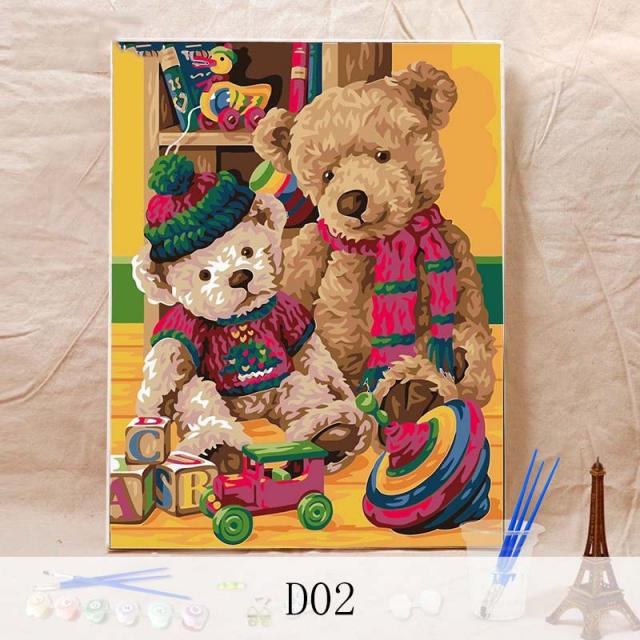 뉴타임즈20 diy 디지털유화 수자채색화 주문자유화 침실거실 장식화 D5E14A10-2, D02 40CM*50CM