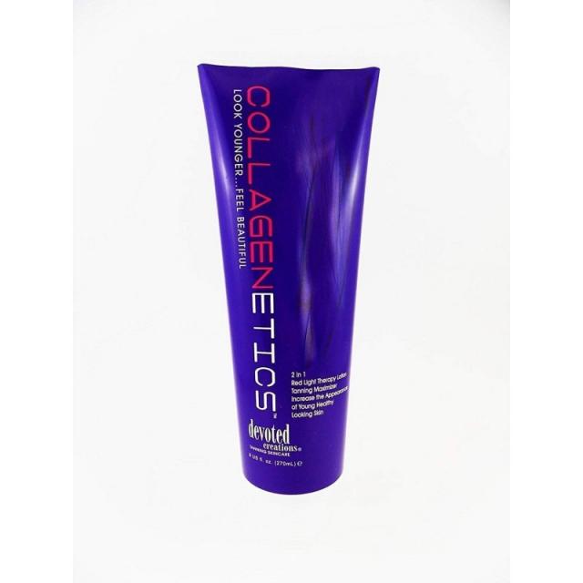 개발 된 창조물 Collagenetics 2-in-1 레드 라이트 테라피 Prep & Tanning Lotion - 9 oz.