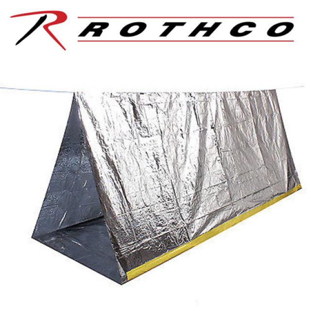 ROTHCO 로스코 [안전발전소] SURVIVAL TENT 서바이벌 은박 텐트 비상용 피신처 체온유지 초경량텐트 휴대용 캠핑 등산 레저 스포츠 아웃도어, 2