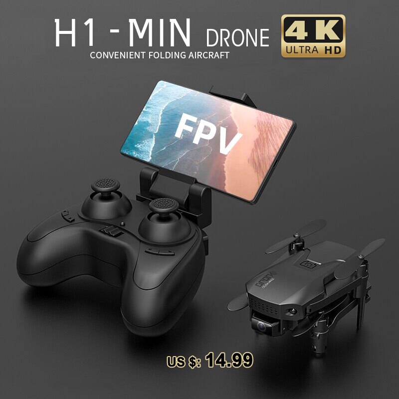 LAUMOX H1 미니 드론 4k HD 카메라 WiFi FPV 카메라 비행 시간 12 분 Quadcopter 고도 Foldable RC Dron KF611 S66 개최|카메라, 1개, H1 White 1B BX, H1 White 1B BX