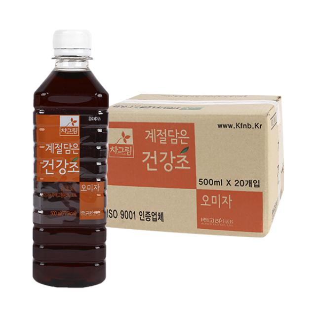 고려FnB 고려F&B 차그림 계절담은 건강초 오미자 500ml 20개입 박스 식품 > 장/소스 소스/드레싱/식초 식초/음용식초/미림 음용식초, 20