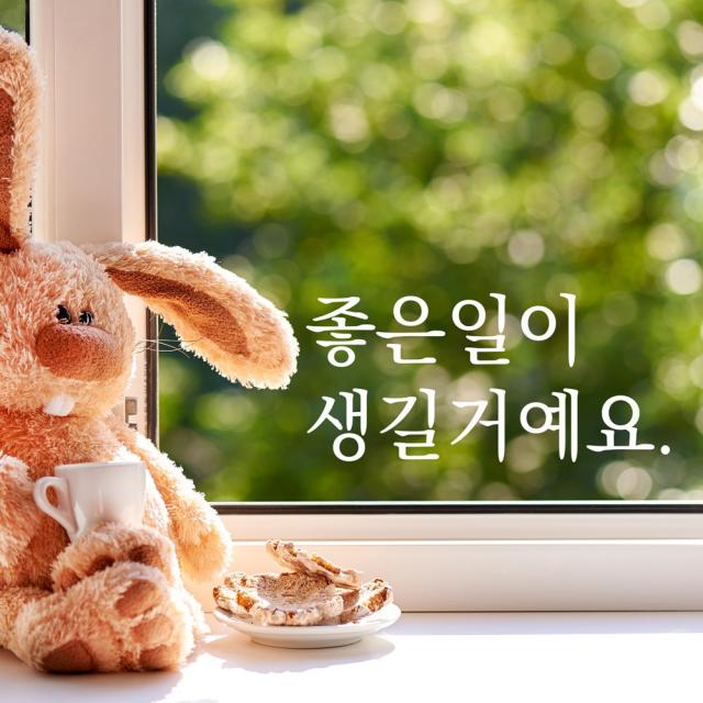 데이플레인 감성문구 레터링 인테리어 스티커 [04좋은일이생길거예요], 화이트