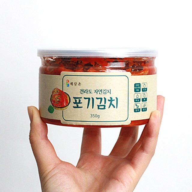 더조은김치 전라도 포기김치 캔김치 350g x2 국내산원재료, 2통