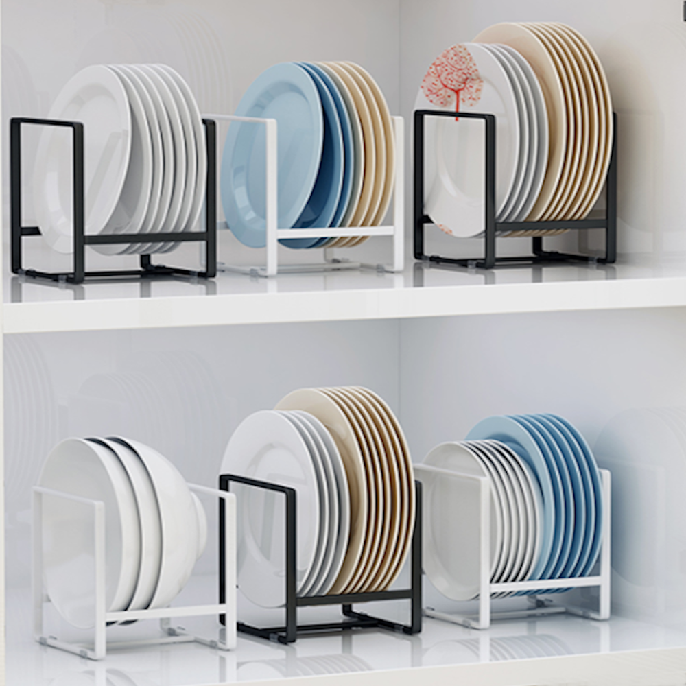 미노네 접시 거치대 싱크대 상부장 접시랙 정리대 씽크대 하부장 수납 보관 냄비뚜껑 꽂이, 화 이 트