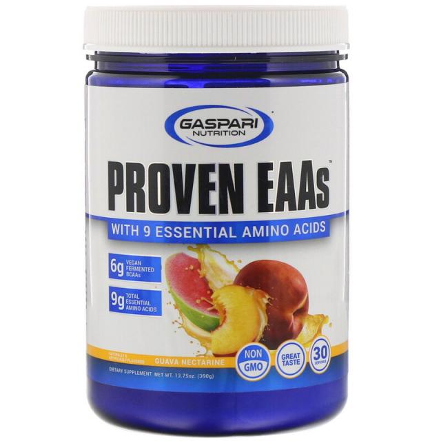 Gaspari Nutrition 9가지 필수 아미노산이 포함된 Proven EAAs™ 구아바 천도복숭아 390g(13.75g), 1개, 상세내용참조