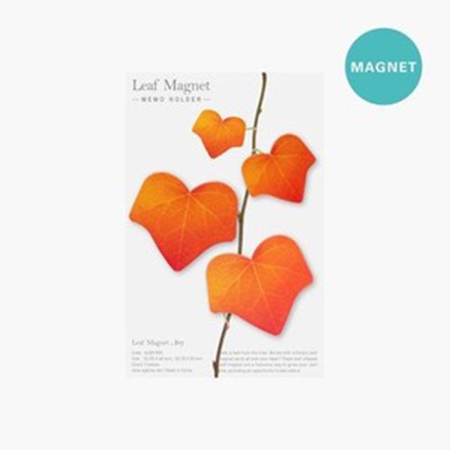 어프리 리프 마그넷 자석 담쟁이 3p 한세트 빨강, 단일 출판사