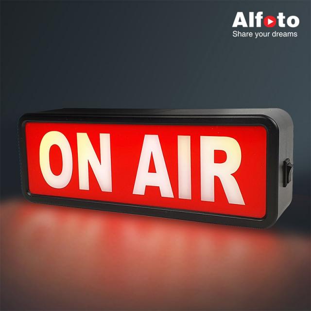 Alfoto ONAIR 온에어 LED 라이트 박스 개인 방송중 촬영중 올포토, ONAIR 온에어 박스_블랙