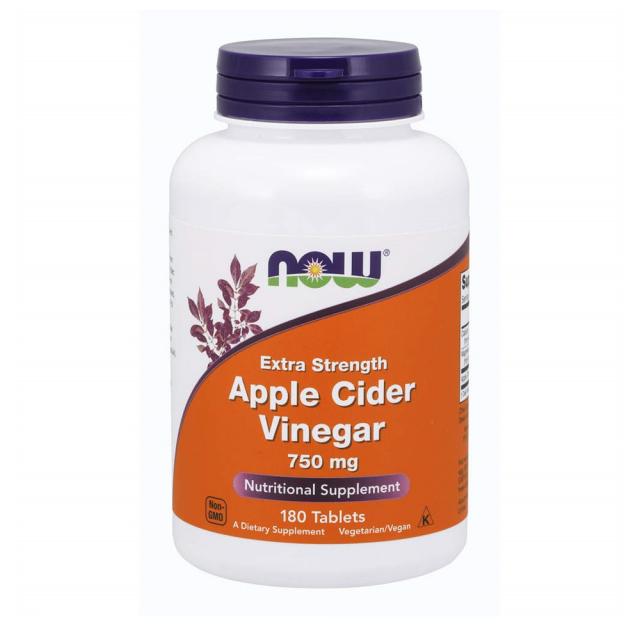 NOW 나우 애플 사이다 비네거 750mg 180정 Apple Cider Vinegar, 1팩