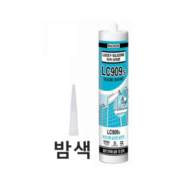 Lucky 비초산 실리콘 실란트 270ml 건축재 금속 목재 벽돌 PVC 밤색