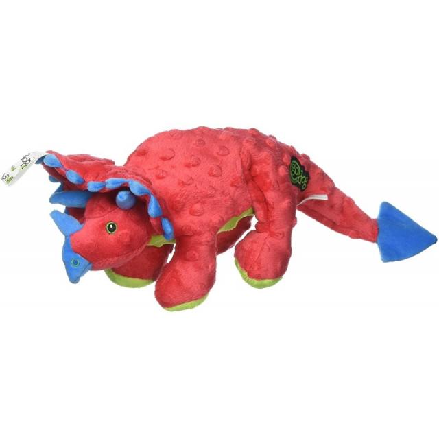 츄어 가드 기술이 적용된 고독 디노스 트리케라톱스(Plush Squaker Dog Toy Large Red), 1, 단일옵션