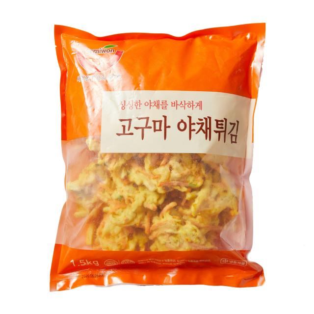 세미원푸드 바삭바삭 고소한 고구마야채튀김 1.5kg (55g x 26개), 1팩, 1.5kg