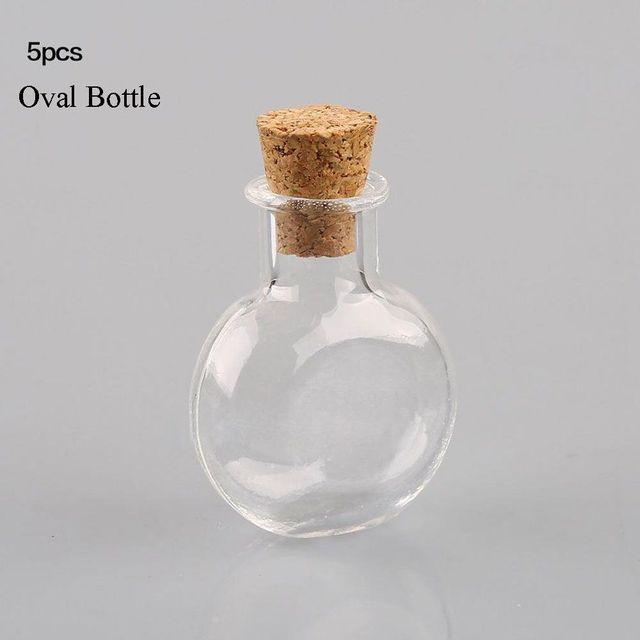 부품 DIY 펜던트 예식장소품 코르크 팁 소망이다 보틀 유리 저장 겉만 그럴듯하다 품항아리, Oval Bottle