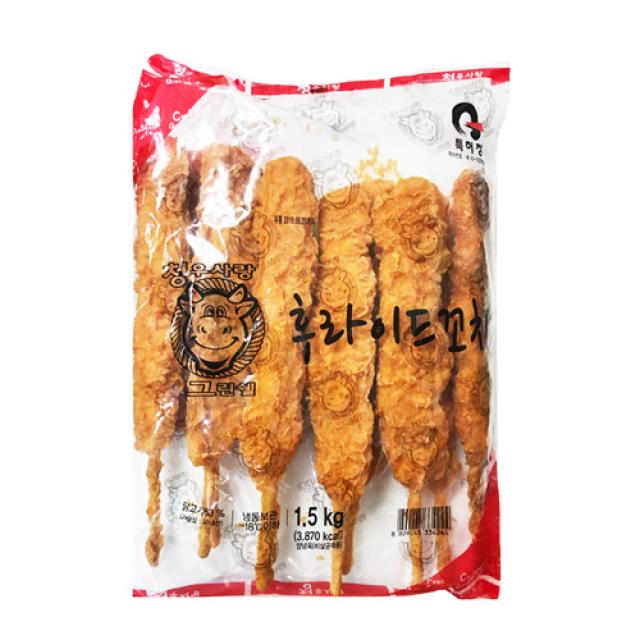 여러가지 닭꼬치가 한곳에, 1g, 09)후라이드닭꼬치1.5kg(150gx10개)