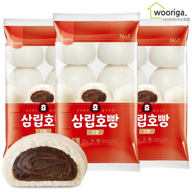 우리가스토리 대용량 냉동 삼립 팥호빵 24입 90g