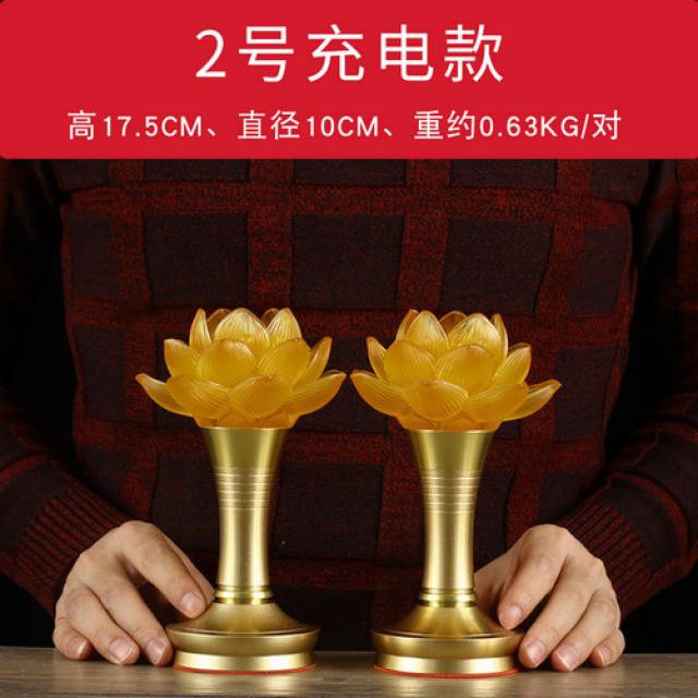 해외상품 불교용품 급불등은 연꽃등 불공급등 가정용 불등 한 쌍의 전기를 충전할 수 있다.-43543, 옵션02