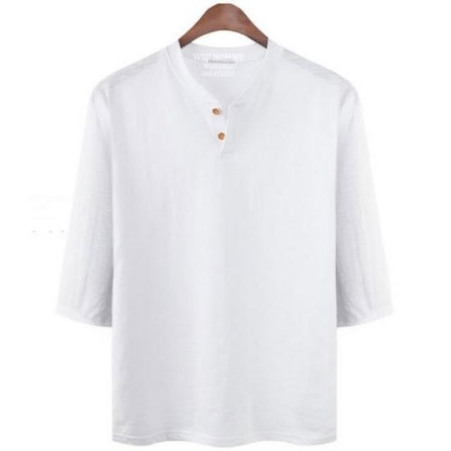 빅사이즈 2xl 3xl 면티 슬라브 7부 헨리넥 티셔츠 Nr580t