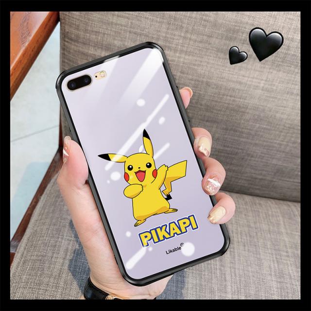 큐트 애니메이션 7핸드폰케이스 풀팩토리 초슬림 투명 유리 IPHONE8PLUS 충격흡수 7PLUS 심플 인싸템 보호케이스